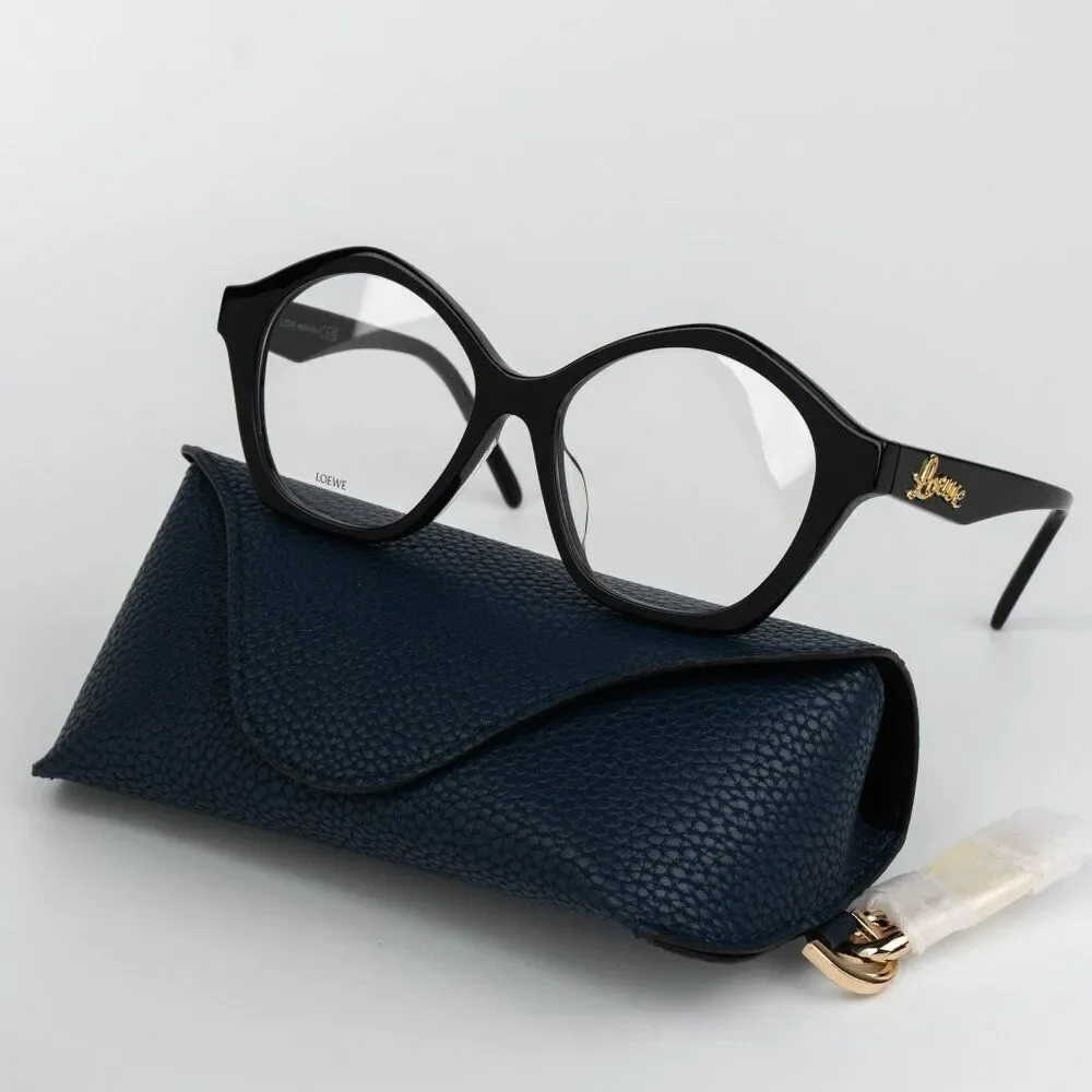 Loewe CURVY Women Eyeglasses Black Geometric LW50053F 001 NEW AUTHENTIC